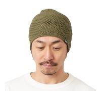 CHARM Leichte Crochet Sommermütze Herren, Dünne Mütze Damen aus 100% Baumwolle, Long Beanie Beret Cap, Handgefertigte Strickmütze Mesh Häkelmütze Khaki
