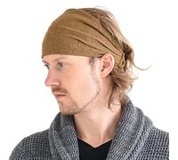 CHARM Leinen Haarband Herren, Bandana Damen Piraten Stirnband, Kamel