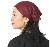 CHARM Leinen Haarband Herren Bandana - Damen Piraten Stirnband Kopftuch Kopf Band Elastisch Haarband Sport Mode Burgund