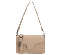 Charm London - Handtasche Damen Mittelgroß Umhängetasche mit Klappenverschluss & Druckknopf - Verstellbarer abnehmbarer Crossbody-Gurt - Mehrere Fächer Reißverschluss - Sand
