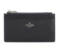 Charm London - Handtasche Leder Damen Mittelgroß für Büro und Alltag - Abnehmbarer Verstellbarer Schultergurt - Reißverschluss Rücktasche & Innenfach für Handy - Braun/Schwarz - Blau