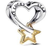 Pandora Charm - Lucky Star & Herz - 763513C00 bicolor