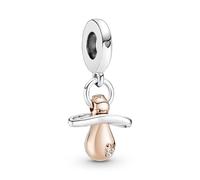 Pandora 781490C01 Baby-Schnuller Charm-Anhänger - Sterling Silber & Roségold Vergoldung Zirkonia