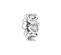 PANDORA Damen-Bead 925 Sterling Silber Zirkonia weiß 791252CZ
