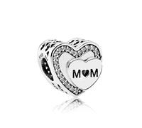 PANDORA - 792070CZ Mom - Sterling Silber Charm - Zirkonia