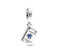 Pandora Charm-Anhänger 792680C01 Aufklappbarer Reisepass Sterling Silber