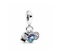 Pandora Schmuck 792703C01 Charm-Anhänger Kamera. Herz & Kompass