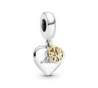 Pandora Bicolor Silber + Gold 585 799366C00 Zweifarbiger Familienbaum & Herz-Anhänger