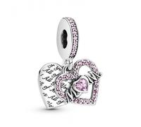 Pandora Silber 799402C01 Herz & Mama Charm baumelnd - Steinmix