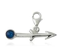 Charm Sternzeichen Anhänger Schütze 25mm, 925 Sterling Silber mit Sodalith Edelstein blau, Sternbild für Armband Kette