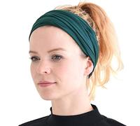 CHARM Stirnband Herren Bandana Damen - Kopftuch Herren Hair Band Men Headband Damen Piraten Haarband Männer Sport Blau Grün L