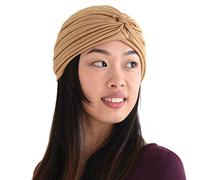 CHARM Twist Falten Kopf Wickeln Turban Mütze Wahrsager Hut Retro Vintage Senfgelb