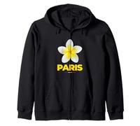 Charming Beauty of Paris France Tropical Flower Frangipani Kapuzenjacke