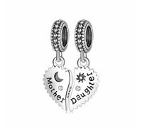 Charms Anhänger kompatibel Pandora 925 Sterling Silber Mother Daughter Mutter Tochter