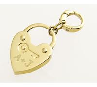 Charms Fossil Herz goldfarben Initialen
