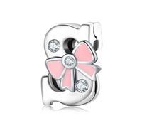 Charms Reflexion Clips kompatibel Pandora 925 Sterling Silber Alphabet A-Z Buchstaben