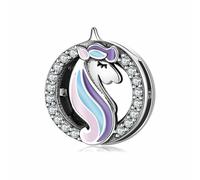 Charms Reflexion Clips kompatibel Pandora 925 Sterling Silber Einhorn Geschenk Frauen