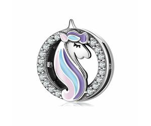 Charms Reflexion Clips kompatibel Pandora 925 Sterling Silber Einhorn Geschenk Frauen