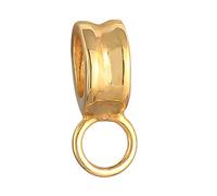 Nenalina, Charm Ring-Charm Charmträger Basic Anhänger 925er Silber in gold, Schmuck für Damen Gr. OneSize
