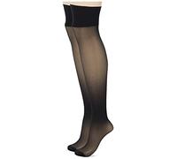 CHARNOS Damen 15 Denier Stockings Halterlose Strümpfe, 15 DEN, Schwarz (Schwarz 100), Large