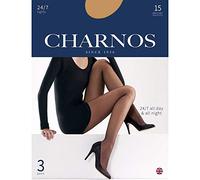 Charnos Damen 7 15D Sheer 3PP Tight, Gold (Sherry), XL