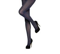 Charnos Damen Gerippter Baumwolle, Größe M, L, Marineblau Strumpfhose, Navy