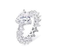 CHCWR 14K Gold Herz-Cut-Moissanit-Ring, Verlobungsring von Hip-Hop-Stil, ein Symbol für Liebe und Engagement