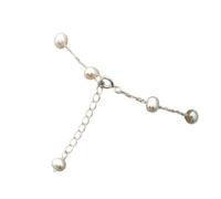 CHCWR Neue 2025 Natural Freshwater Pearl 925 Sterling Silber Kette Armband Fashion Schmuck für Frauen Geschenke Dekoration Schmuck Gedenk mit für Sie Accessoires Trendy Creative Best für Geschenk