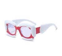 CHCWR Neue 2025 übergroße quadratische Männer Einzigartige Sonnenbrille Mode doppelte Farbe weibliche Farben UV400 Frauen im Freien Sonnenbrillen