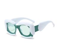 CHCWR Neue 2025 übergroße quadratische Männer Einzigartige Sonnenbrille Mode doppelte Farbe weibliche Farben UV400 Frauen im Freien Sonnenbrillen