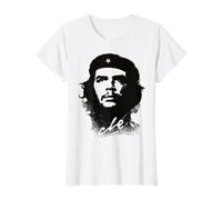 Che Guevara Shirt Porträt Revolution Kuba Militär Grün Preisgünstiges Grafik-T-Shirt, Damen, Weiß, L