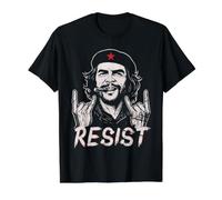 Che Guevara Shirt Resist Rock Geste Revolution Rebell Preisgünstiges Grafik-T-Shirt, Herren, Schwarz, L