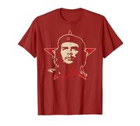 Che Guevara Shirt Stern Rot Revolution Kuba Rebel T-Shirt, Herren, Cranberry, XXL