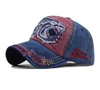CheChury Baseball Cap Verstellbar Snapback Western Modische Baseball Mütze Retro Baseball Kappe Cap Baumwolle Kopfband Sommerhut Unisex Sonnenhut für Sport Outdoor Freizeit,Einheitsgröße,Rot