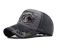 CheChury Baseball Cap Verstellbar Snapback Western Modische Baseball Mütze Retro Baseball Kappe Cap Baumwolle Kopfband Sommerhut Unisex Sonnenhut für Sport Outdoor Freizeit,Einheitsgröße,Schwarz