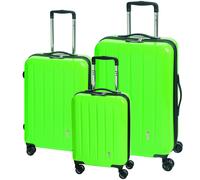 CHECK.IN® Trolleyset »London 2.0«, 4 Rollen, (Set, 3 tlg), grün