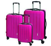 Check.IN 3-tlg. Kofferset LONDON 2.0 mit 4 Rollen - pink Pink Koffer24