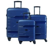 Check.IN 3-tlg. Kofferset MEMPHIS mit 4 Rollen - blau blau Koffer24