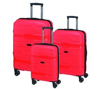 Check.IN 3-tlg. Kofferset MEMPHIS mit 4 Rollen - rot rot Koffer24