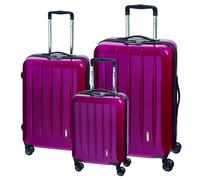 Check.IN - Check.IN 3-tlg. Kofferset LONDON 2.0 mit 4 Rollen - beere Koffer24