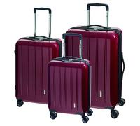 Check.IN - Check.IN 3-tlg. Kofferset LONDON 2.0 mit 4 Rollen - carbon rot Koffer24