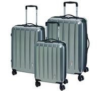 Check.IN - Check.IN 3-tlg. Kofferset LONDON 2.0 mit 4 Rollen - carbon silber Koffer24