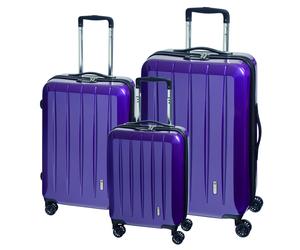 Check.IN - Check.IN 3-tlg. Kofferset LONDON 2.0 mit 4 Rollen - lila Koffer24