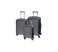 CHECK.IN London Trolley-Set London 2.0 3-tlg. Schwarz Koffer mit 4 Rollen Kofferset