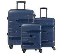 CHECK.IN Memphis Trolley-Set Memphis 3-tlg. Blau Koffer mit 4 Rollen Kofferset