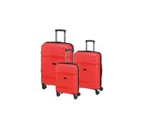 CHECK.IN Memphis Trolley-Set Memphis 3-tlg. Rot Koffer mit 4 Rollen Kofferset