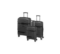 CHECK.IN Memphis Trolley-Set Memphis 3-tlg. Schwarz Koffer mit 4 Rollen Kofferset