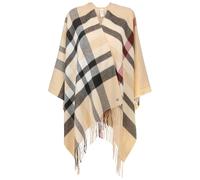 Checked Pattern Karoponcho by Fraas camel