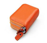 Cheerlife Leder Kreditkartenetui RFID Schutz Scheckkarten Kartenetui Visitenkartenetui Geldbörse Schlüsselbörse für Frauen Damen (Orange)