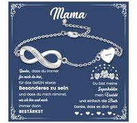 CheersLife Muttertagsgeschenke für Mama,Muttertagsgeschenk Schmuck,Infinity Damen Armband Silber,Geburtstag Weihnachten Muttertagsgeschenk für Mama Mutter von Tochter Sohn Beste Mama Armband Geschenk